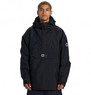 Black DC Shoes Dc-43 - Technical Anorak Snow Jacket | FOS-657984