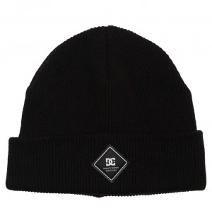 Black DC Shoes Label - Beanie | FLM-045679