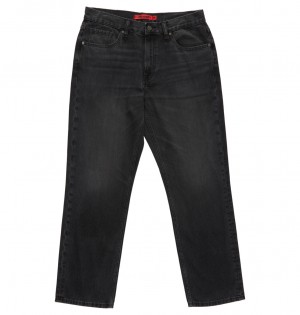 Black Denim DC Shoes Worker - Relaxed Fit Jeans | FQL-760258