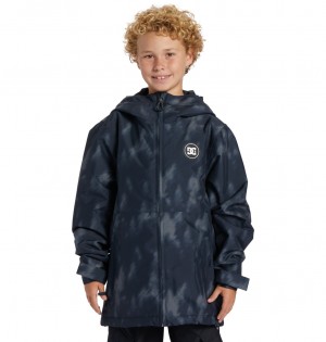 Black Tree Runs DC Shoes Basis Print - Technical Snow Jacket 8-16 | WYT-586043