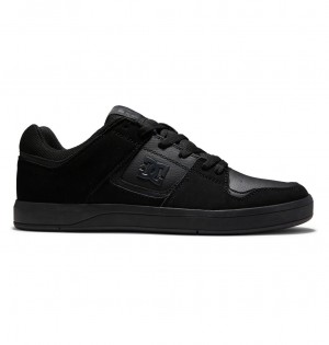 Black / Black / Black DC Shoes DC Cure - Leather Skate Shoes | DYF-627581