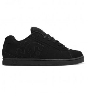 Black / Black / Black DC Shoes Net - Leather Shoes | EQF-926743