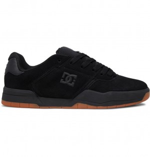 Black / Black / Gum DC Shoes Central - Leather Shoes | BWH-342967