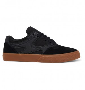 Black / Black / Gum DC Shoes Kalis Vulc - Shoes | VYR-621379