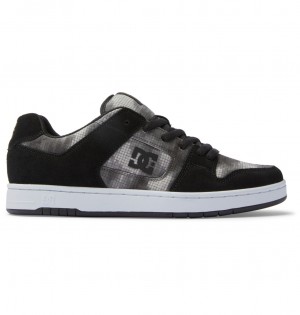 Black / Camo Print DC Shoes Manteca - Leather Shoes | PSL-435126