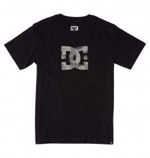 Black / Cloud Cover DC Shoes DC Star Fill - Short Sleeve T-Shirt 8-16 | FHN-643780