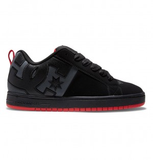 Black / Grey / Red DC Shoes Court Graffik - Leather Shoes | TFC-307815