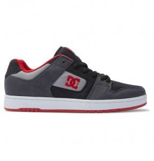 Black / Grey / Red DC Shoes Manteca Zero Waste - Recycled Shoes | ATI-419507