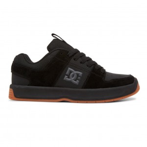 Black / Gum DC Shoes Lynx Zero - Leather Shoes | FJO-374215