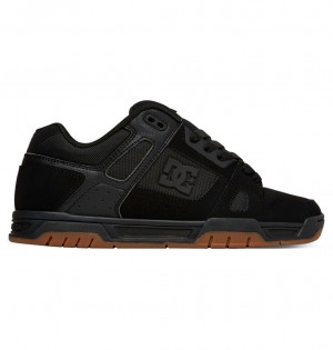 Black / Gum DC Shoes Stag - Leather Shoes | IMQ-530879