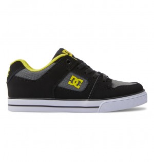 Black / Lime Green DC Shoes Pure Elastic - Shoes 8-16 | MZR-374625