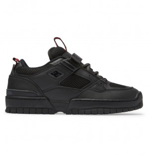 Black / Red DC Shoes Js 1 - Leather Shoes | SOD-683749