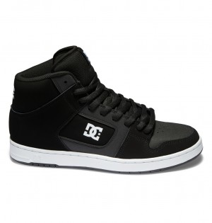 Black / White DC Shoes Manteca 4 Hi - High-Top Shoes | YRW-502469