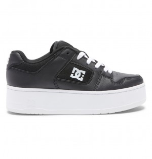 Black / White DC Shoes Manteca 4 Platform - Flatform Shoes | AWV-758134