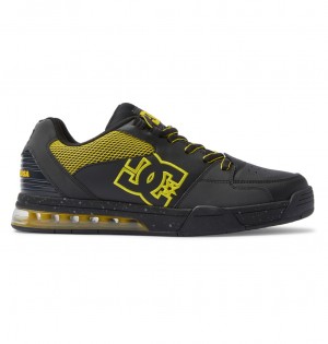 Black / Yellow DC Shoes Versatile Le - Skate Shoes | LGT-820394