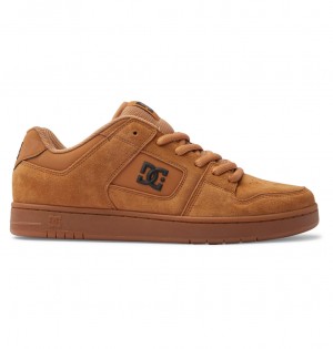 Brown / Tan DC Shoes Manteca S - Leather Skate Shoes | STL-376850