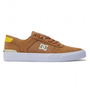 Brown / Yellow DC Shoes Teknic S - Skate Shoes | USL-340861