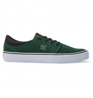 Dark Green DC Shoes Trase - Suede Shoes | XST-547803