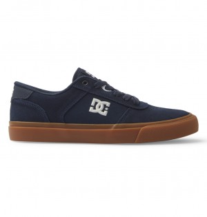 Dark Navy DC Shoes Teknic - Leather Shoes | KHO-071346