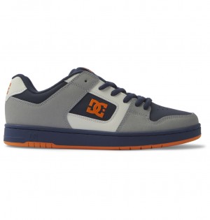 Dc Navy / Orange DC Shoes Manteca - Leather Shoes | VIC-753869