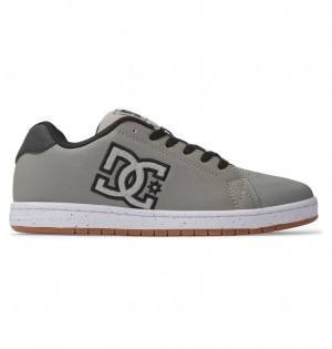 Grey / Grey / White DC Shoes Gaveler - Leather Shoes | SBU-279403