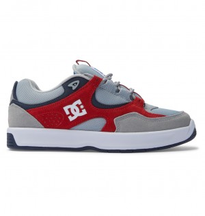 Grey / Red DC Shoes Kalynx Zero S - Leather Skate Shoes | VRJ-437260