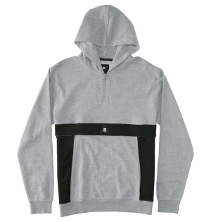 Heather Grey DC Shoes Optics - Zip-Up Hoodie | WNQ-076519