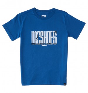 Nautical Blue DC Shoes On The Grind - T-Shirt 10-16 | NAB-649371