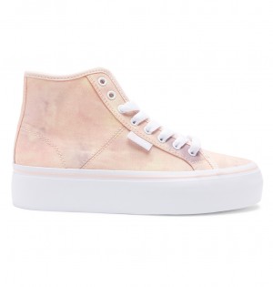 Peach Parfait DC Shoes Manual Hi Platform - High-Top Shoes | CUM-628350