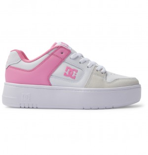 Pink / White DC Shoes Manteca 4 Platform - Flatform Shoes | XEO-321895