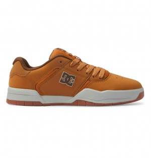 Wheat / Dk Chocolate DC Shoes Central - Leather Shoes | QCT-682493