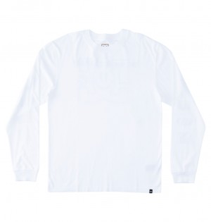 White DC Shoes All Smiles - Long Sleeve T-Shirt | EOG-854012