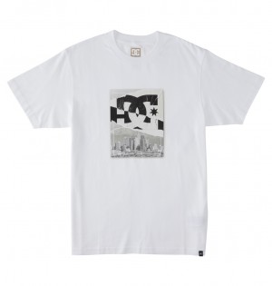 White DC Shoes Notice - T-Shirt | YIM-964280