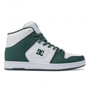 White / Dark Olive DC Shoes Manteca 4 Hi - High-Top Shoes | BVR-938250