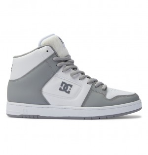 White / Grey DC Shoes Manteca 4 Hi - High-Top Shoes | ZBG-197038