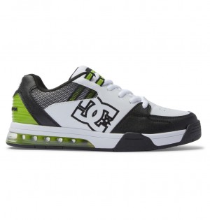 White / Lime DC Shoes Versatile - Skate Shoes | RIL-291530