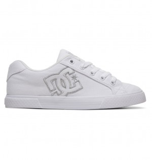 White / Silver DC Shoes Chelsea Tx - Shoes | EVA-809234