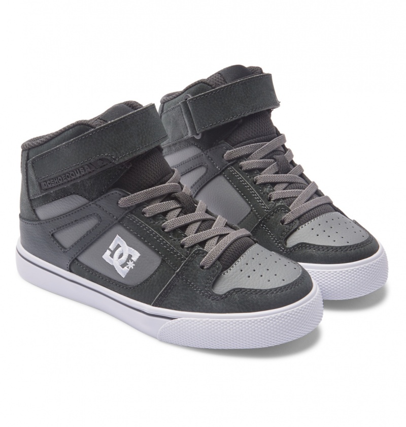 Anthracite / Black DC Shoes Pure High-Top EV - High-Top Leather Shoes | KXH-108752