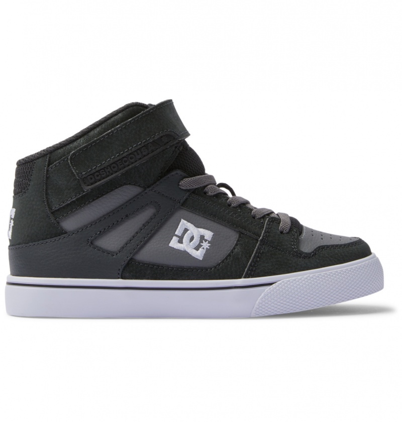 Anthracite / Black DC Shoes Pure High-Top EV - High-Top Leather Shoes | KXH-108752