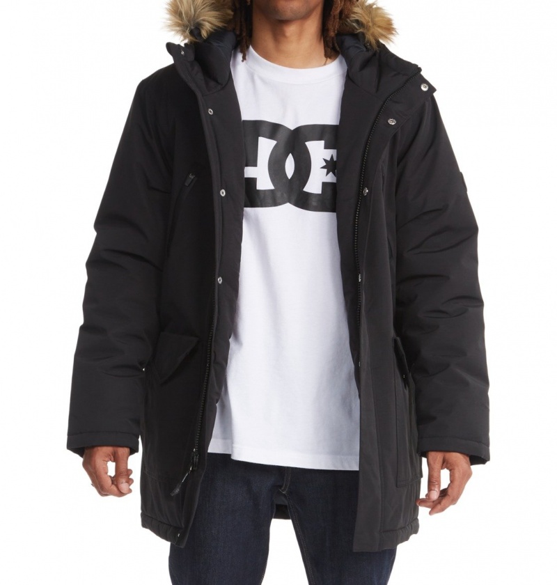 Black DC Shoes Bamberg - Water-Resistant Parka | KRJ-392061