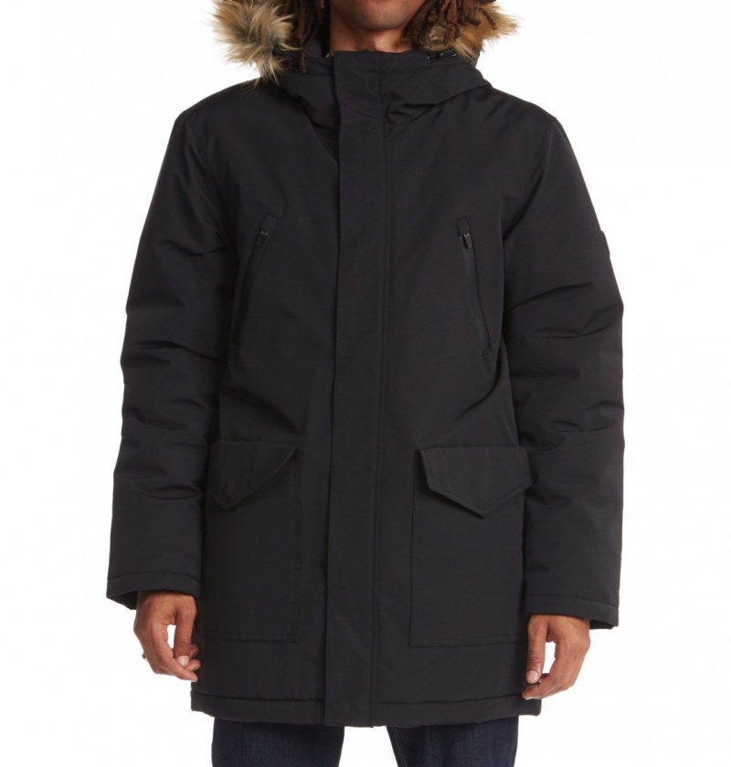 Black DC Shoes Bamberg - Water-Resistant Parka | KRJ-392061