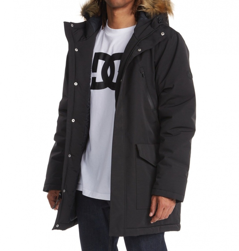 Black DC Shoes Bamberg - Water-Resistant Parka | KRJ-392061