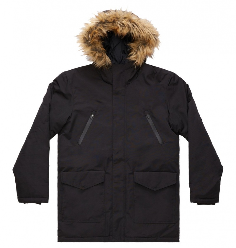 Black DC Shoes Bamberg - Water-Resistant Parka | KRJ-392061