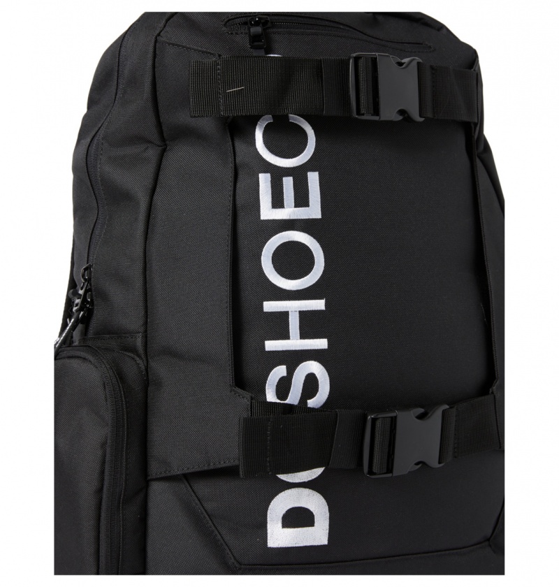 Black DC Shoes Chalkers 28L - Large Skate Backpack | EUF-654938