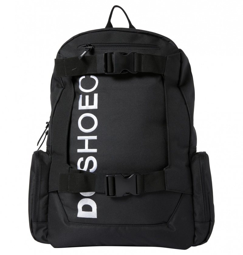 Black DC Shoes Chalkers 28L - Large Skate Backpack | EUF-654938