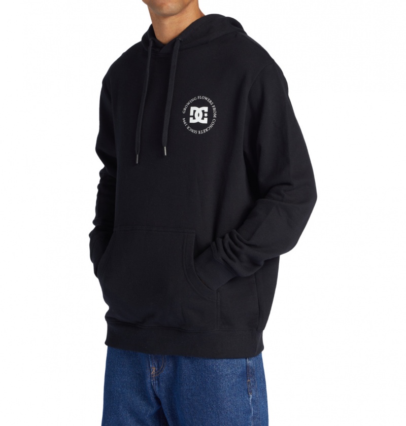 Black DC Shoes Concrete - Hoodie | RBV-901256