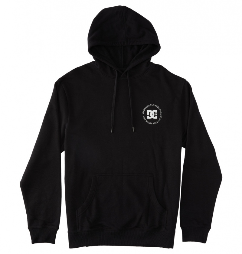 Black DC Shoes Concrete - Hoodie | RBV-901256