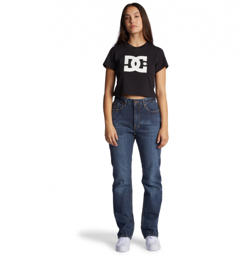 Black DC Shoes DC Star - Cropped T-Shirt | TVB-523970