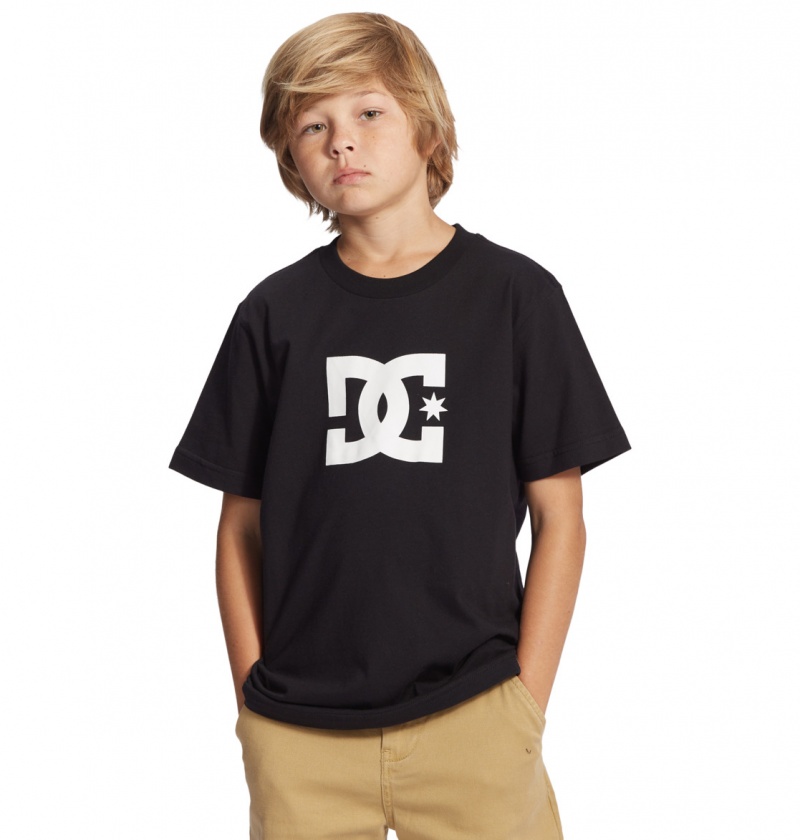 Black DC Shoes DC Star - Short Sleeve T-Shirt 8-16 | HJB-798205