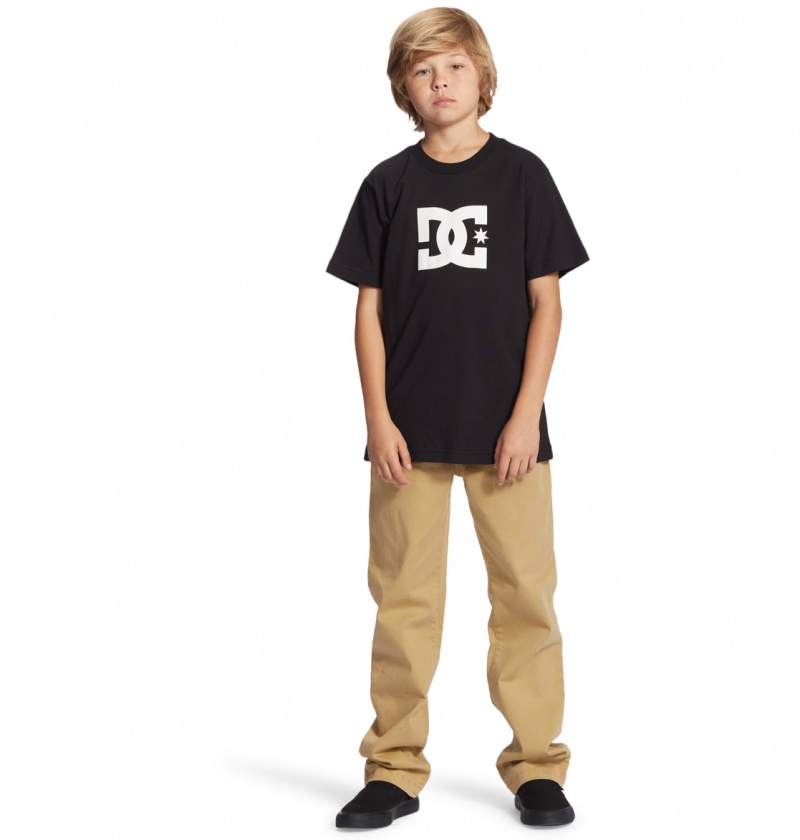 Black DC Shoes DC Star - Short Sleeve T-Shirt 8-16 | HJB-798205